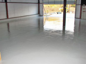 commercial floor with epoxy coating in austin