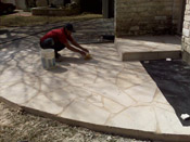 New stone patio in Austin, TX
