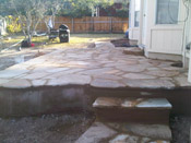 new stone patio in Austin