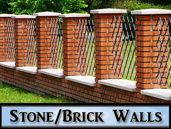 stone and brick walls
