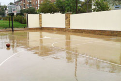 concrete basketball court austin