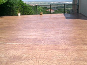 stained and stamped concrete patio austin
