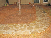 New stone walkway at residence