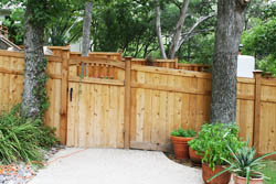 custom cedar fence in austin