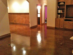 stained concrete floor in austin